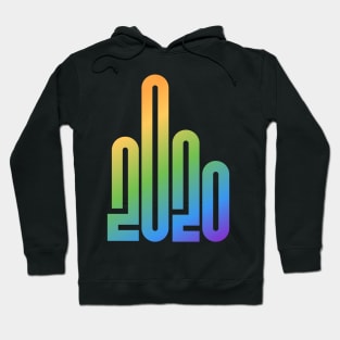 2020 Rainbow Logo Aesthetic Middle Finger Humorous Science Teachers Hoodie